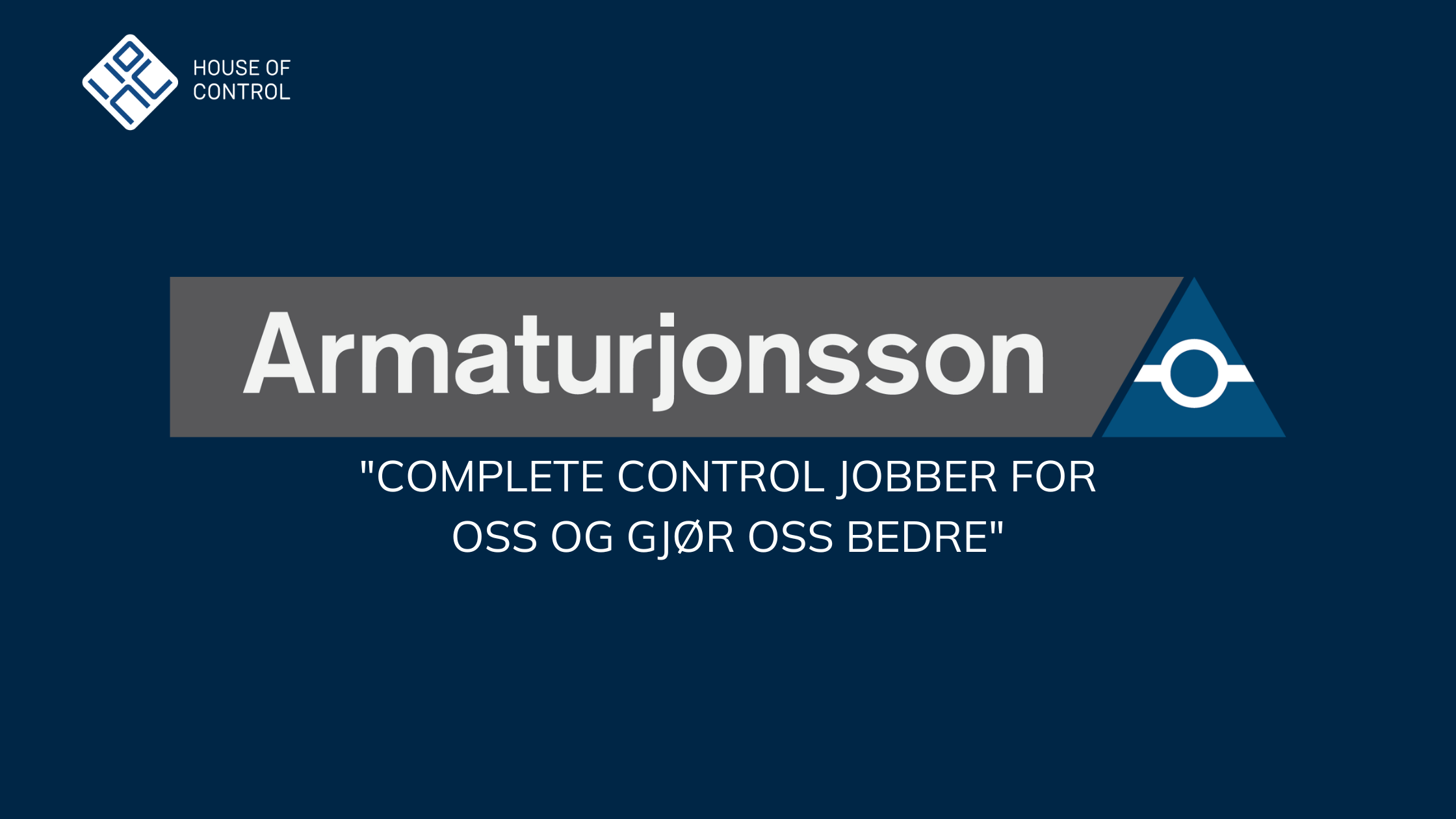 Armaturjonsson logo citat