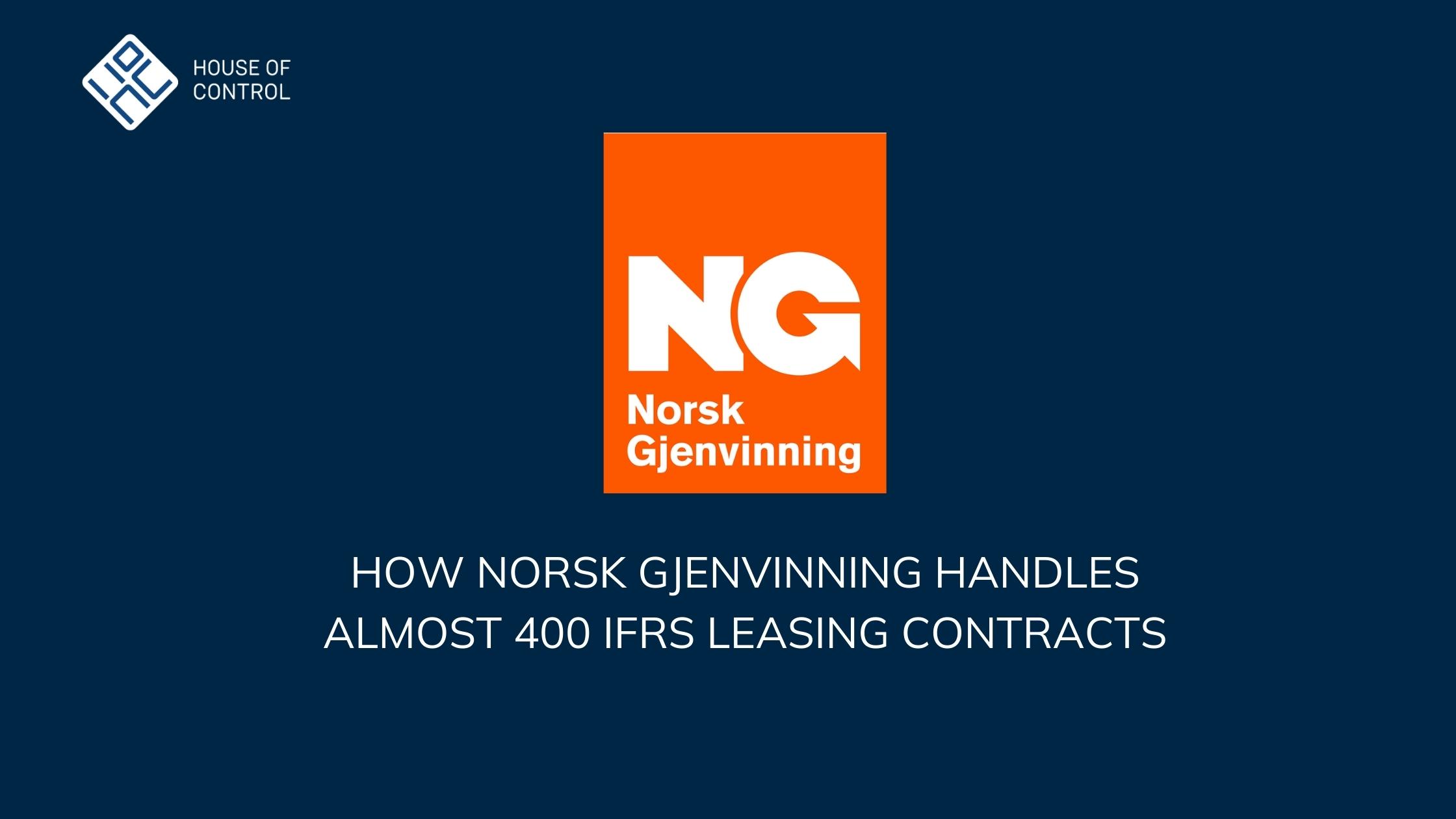 HOW NORSK GJENVINNING HANDLES ALMOST 400 IFRS LEASING CONTRACTS